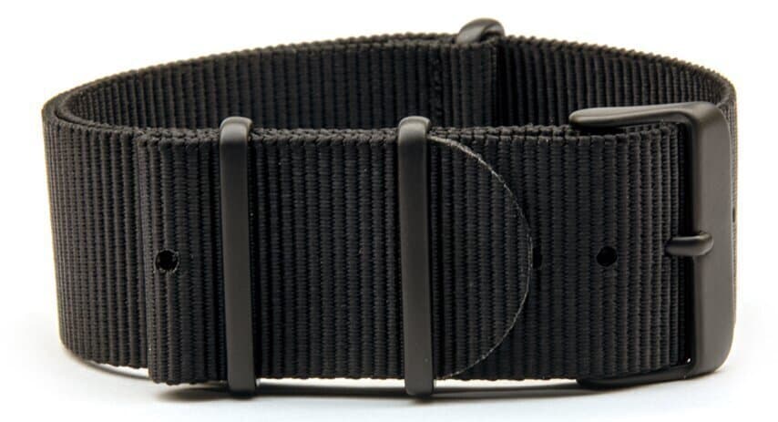 NATO nylon strap · 18mm / Black / Nylon / 300mm / Pvd Black