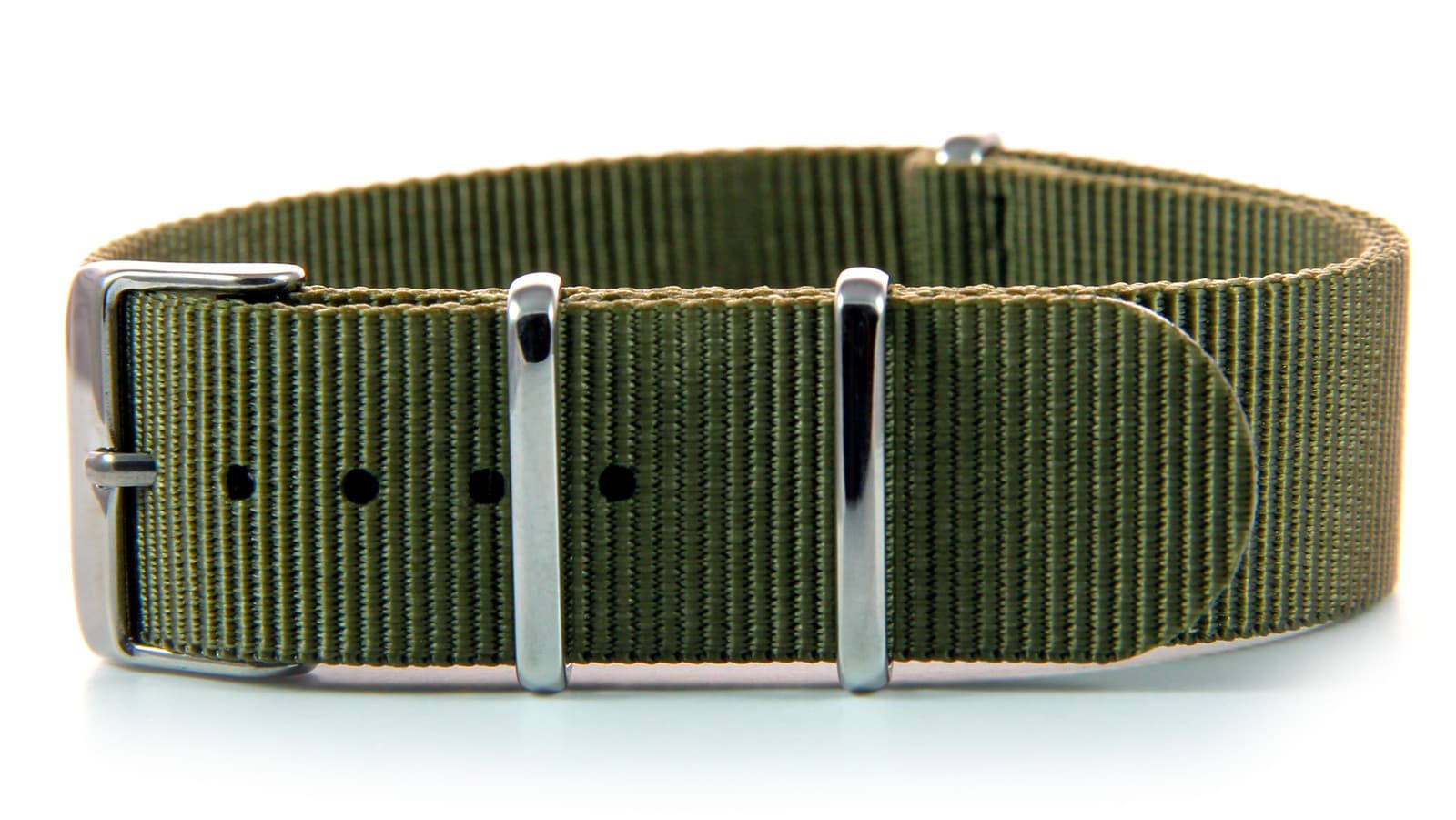 NATO nylon strap · 18mm / Green / Nylon / 400mm / Stainless Steel